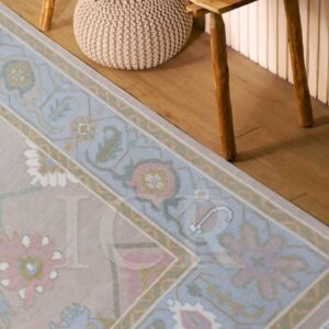 Rosewood Blossom Vintage Oushak Rug