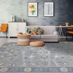 Isfahan Arabesque Slate Blue Rug