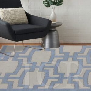 Celestial Key All-Over Lattice Ivory Rug