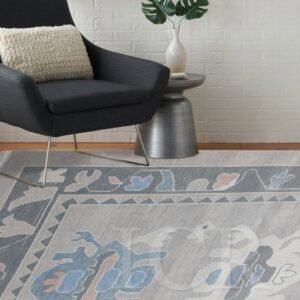 Mineral Mist Heritage Area Rug in Silver & Slate