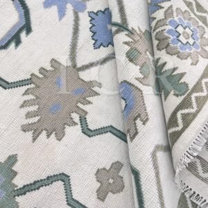 Serene Periwinkle Modern Tribal Rug