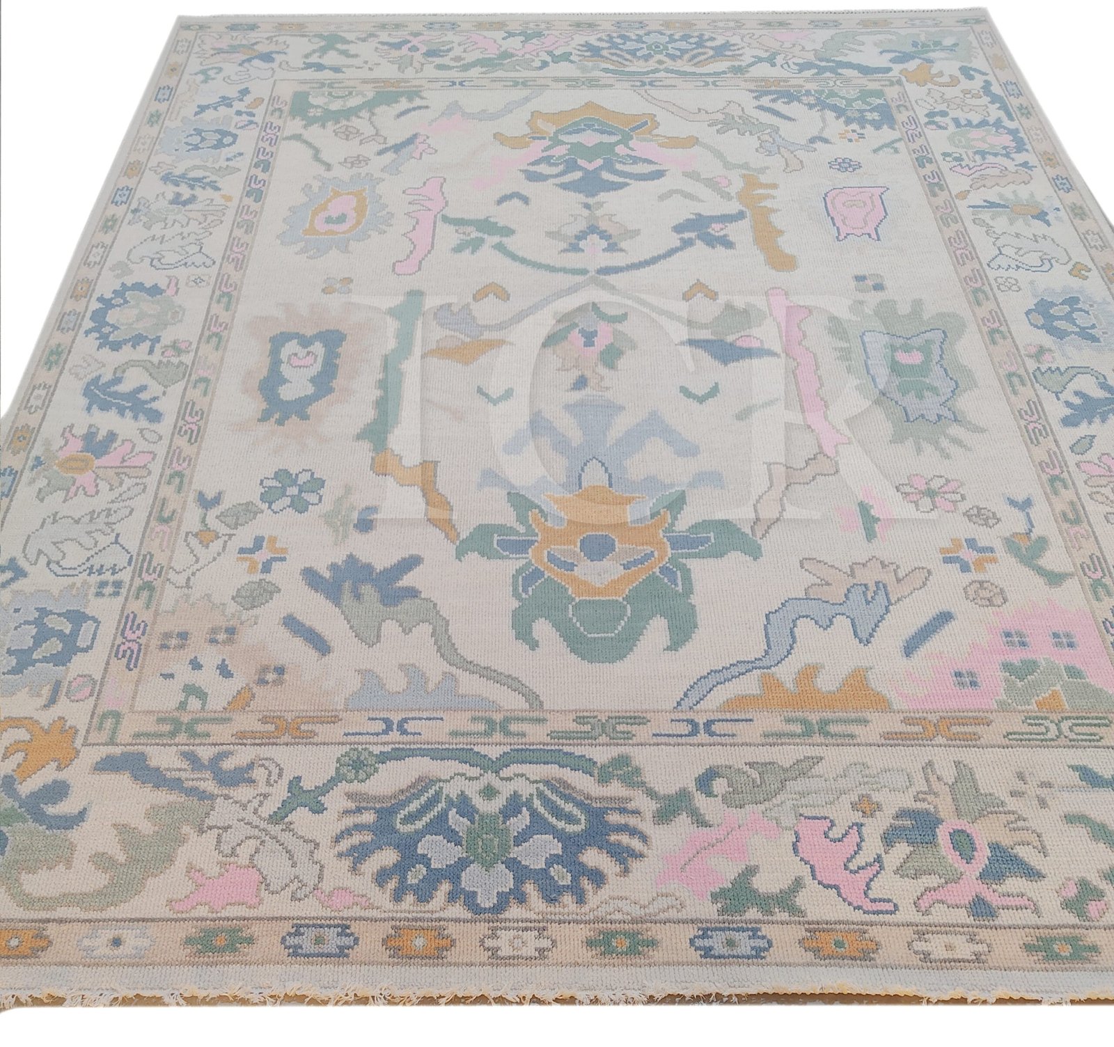 Whimsical Blossom Vintage Area Rug in Ivory & Pink - Image 4