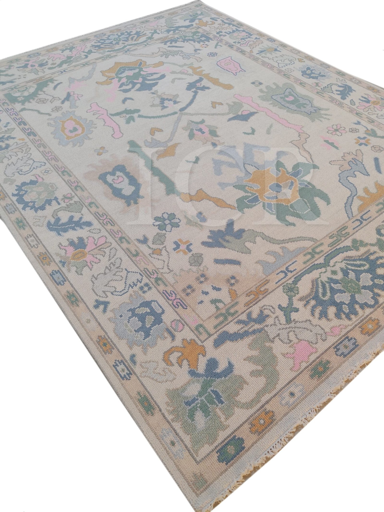 Whimsical Blossom Vintage Area Rug in Ivory & Pink - Image 3