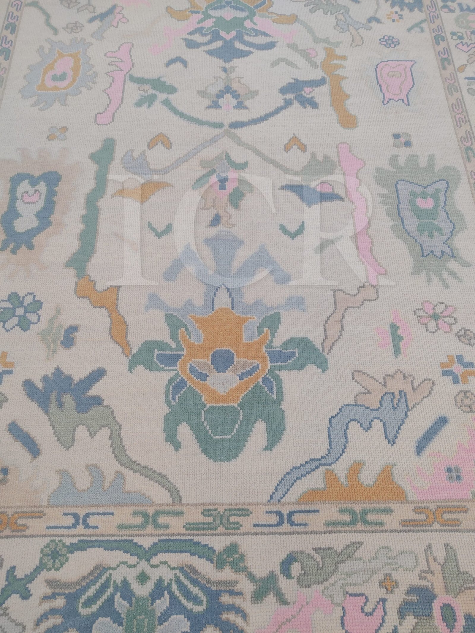 Whimsical Blossom Vintage Area Rug in Ivory & Pink - Image 9