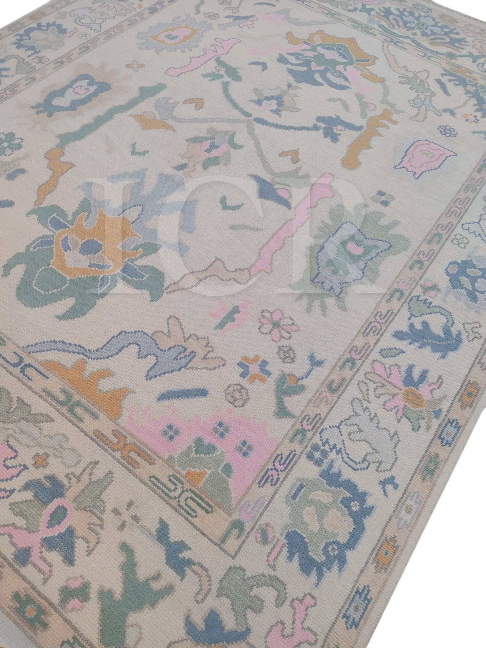 Whimsical Blossom Vintage Area Rug in Ivory & Pink - Image 8