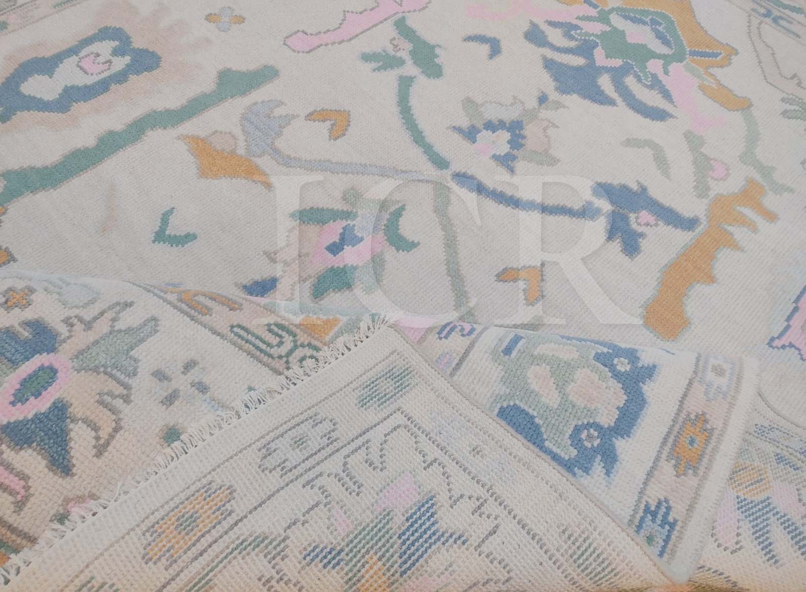 Whimsical Blossom Vintage Area Rug in Ivory & Pink - Image 6