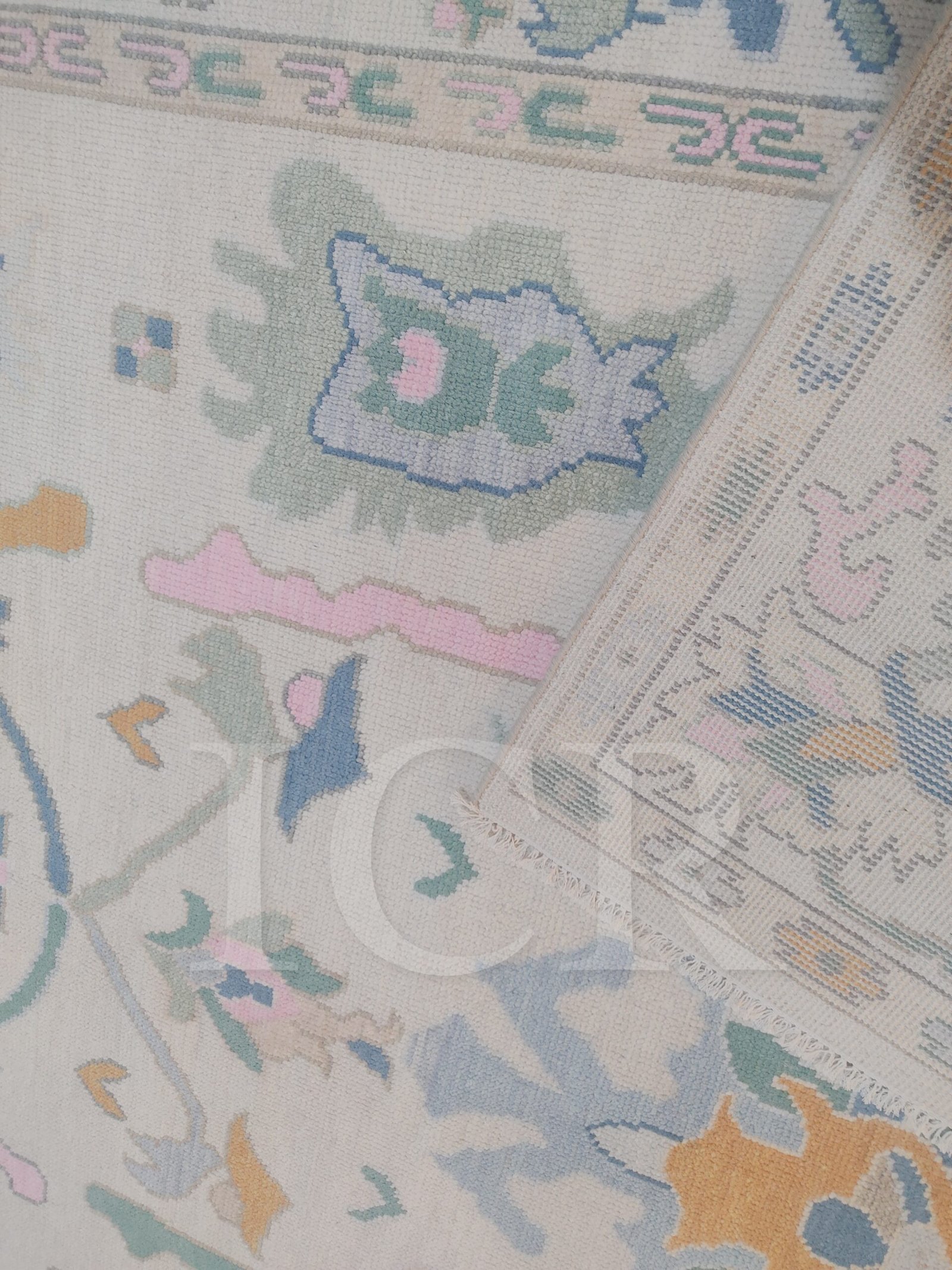 Whimsical Blossom Vintage Area Rug in Ivory & Pink - Image 5