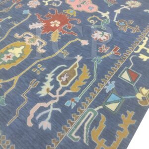 The Indigo Bloom Vintage Oushak Rug