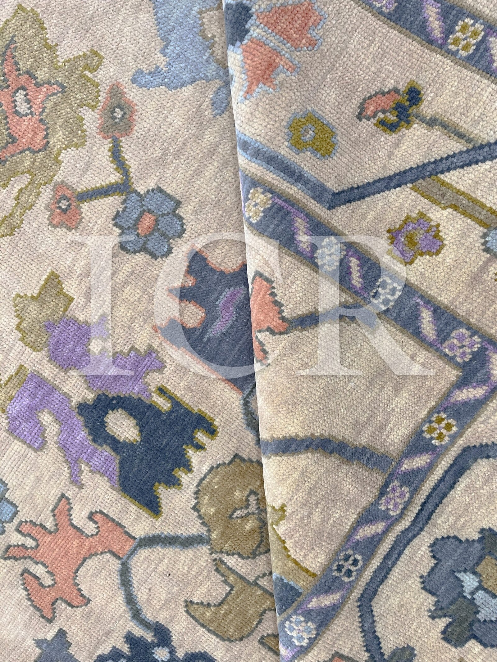 Kensington Floral Heritage Rug in Beige & Lavender - Image 2