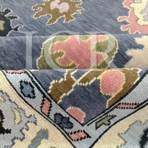 Sapphire Meadow Vintage Oushak Rug