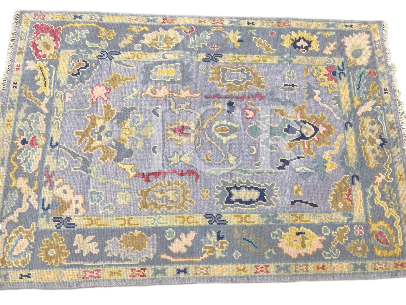 Kensington Floral Heritage Rug in Beige & Lavender - Image 6