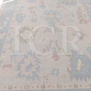 Blush Azure Garden Handcrafted Rug